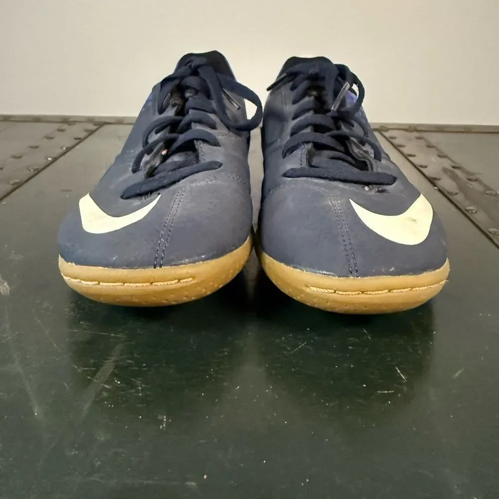 NIKE 'Bombax IC' Blue/White Indoor Soccer Shoes Kids Size 4